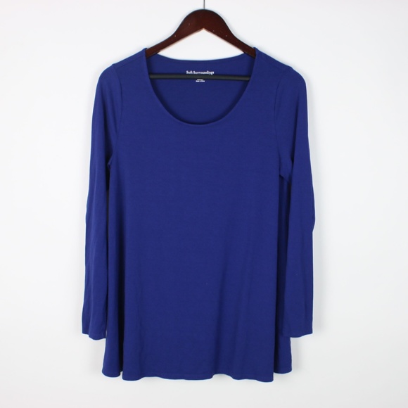 SOFT SURROUNDINGS Scoop Neck Tunic Top MEDIUM - Picture 5 of 5